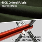 SHALLWE Camping Chairs, All Aluminum Frame Portable Folding Camp Chair for Adults, Heavy Duty High Back Collapsible with Built-in Pillow, Side Pocket, Carry Bag for Backpacking, Hiking, Beach