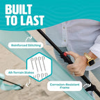 Pop Up Sun Canopy Shelter - Lightweight, Portable Outdoor Shelter with UPF 50+ Sun Protection & Easy Setup - Stable for Windy Conditions, Ideal for Beach, Picnic, Camping & More (Blue)