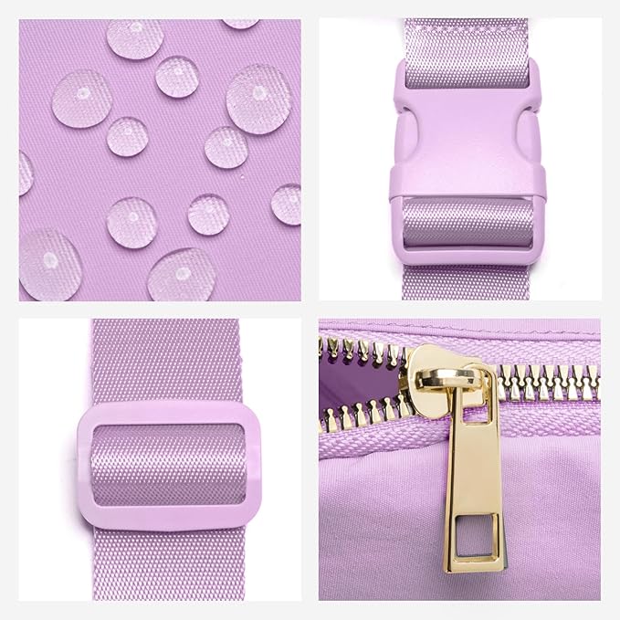 Gitus Initial Belt Bag Fanny Pack Crossbody Bag for Girls Birthday Gifts Age 8-10 Teen Girl Gifts Trend Stuff Personalized Letter Gifts for Daughter Sister (Lavender-L)