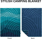 Camping Blanket,Lightweight Puffy Printed Camping Blanket Packable Outdoor Blanket for Camping,Traveling, Stadium, Hiking, Picnics