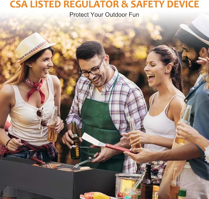 Camplux Double Propane Burner, Gas Burner Outdoor Stove Burner Gas, Up to 260,000 BTU/Hr Dual Burner Propane Stove with Propane Burner stand, Gas Burners for Cooking Outside Stove for Cooking Gas