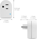 Single Surge Protector Plug, Grounded Outlet Wall Tap Adapter with Indicator Light, 1 Outlet,245J/125V, ETL, White, 4Pack