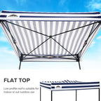 EAGLE PEAK Flex Compact 5x5 Pop-up Canopy Changing Room, Portable Privacy Dressing Room for Indoor Fashion Photoshoots, Camping, or Pool, White/Blue