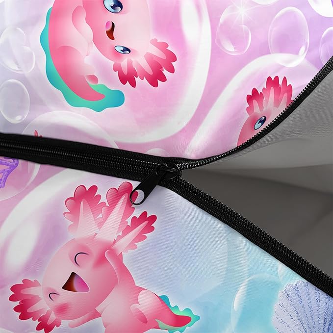 Sleeping Bags for Adults Youth Kids,3D Printing Camping Sleeping Bag for Girls Boys Lightweight Waterproof Cold/Warm Weather Sleeping Bag for 3 Seasons