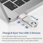 Elebase for Samsung Galaxy S25 Adapter,USB to USB C Adaptor 4Pack,Type C Female to A Male Cable Converter for Galaxy S24 S23 Plus Ultra FE,Z Fold Flip 7 6 5,A55 A54 A53 A52,Tab S10 S9 S8 A9 A8 A7 Lite