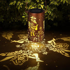 Solar Lanterns Outdoor Waterproof Flower Fairy Garden Decorations Gifts for Women Gifts for Mom Grandma Birthday Gifts Hanging Solar Lanterns Outdoor for Patio Decoration, Deck, Lawn, Passageway