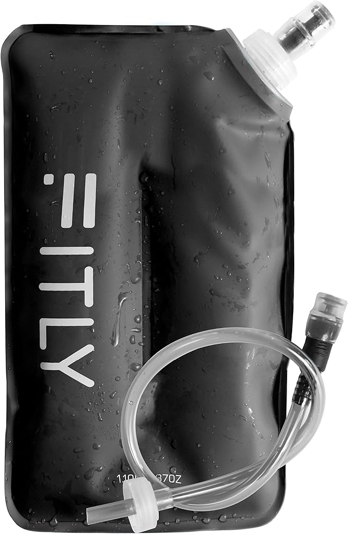 Soft Flask - Shrink As You Drink Soft Water Bottle for Hydration Pack - Folding Water Bottle Ideal for Running, Hiking, Cycling, Climbing & Rigorous Activity