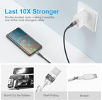 Short USB Type C Cable,3pack 1ft Premium Nylon Braided Fast Charging 3A Rapid Charger Quick Cord,Type C to A Cable Compatible for Samsung Galaxy S21 S20 S10 S9 S8 Plus,Note 20 10 9 8, LG V50 V40 G8 G7