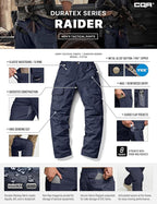 CQR Men's Tactical Pants, Water Resistant Ripstop Cargo Pants, Lightweight EDC Work Hiking Pants, Outdoor Apparel