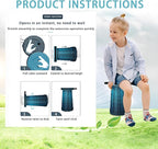 Portable Telescoping Stool, Retractable Folding Stool for Camping Garden Fishing Hiking Travel BBQ, Adjustable Collapsible Stools (Gradient Blue)