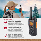 Bundle of Cobra RX380 Walkie Talkies (2-Pack) + Cobra ACXT1037R FLT Walkie Talkie (1-Pack)