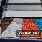 EchoSmile 2/4 Person Camping Tent, Lightweight Dome Family Tent with Rainfly, Easy Setup, Waterproof & Windproof Outdoor Shelter for Group Hiking, Backpacking, 3-Season Use