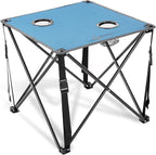 ARROWHEAD OUTDOOR 26” (66cm) Portable Camping Folding Table, 2 Cup Holders, Square, Carrying Case, Steel Frame, High-Grade 600D Canvas