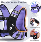 Sportneer Weighted Vest for Women Men: 8lbs/12lbs/15lbs/20lbs/25lbs Weight Vest with Detachable Phone Pouch Rucking Vest for Women Walking Strength Training Muscle Building Weight Loss