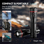 WdtPro Rechargeable Flashlights High Lumens, 2 Pack 10H Long Lasting Super Bright EDC Flashlight, LED Mini Tactical Flash Lights for Camping Emergency, Drop & Water Resistant (Battery Included)