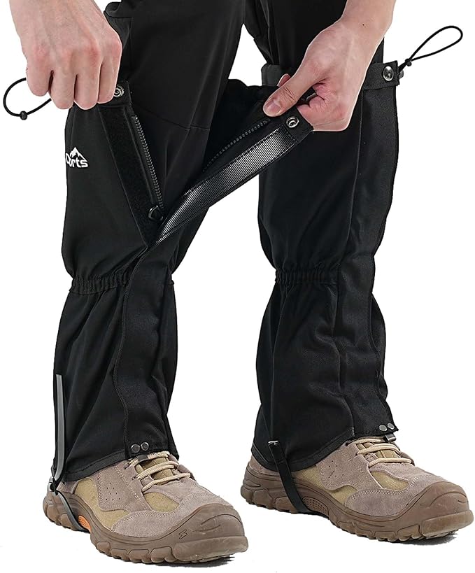 Waterproof Leg Gaiters for Men Women, Adjustable Snow Boot Gators for Hiking, Skiing, Hunting, Outdoor Adventures