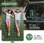 Elegear Air & Foam Self Inflating Sleeping Pad, Built-in Electric Pump 4" Ultra-Thick Memory Foam Camping Mattress with Pillow Double Camping Pad 4-Season R-value 9.5 Camp Mat for Car/Traveling - Full
