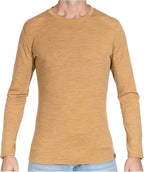 MERIWOOL Mens Base Layer - 100% Merino Wool Midweight Long Sleeve Thermal Shirt