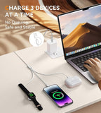 Temdan 2Pack for Apple Watch Charger, 3 in 2 Multi Charging Cable, iPhone Charger, USB A/Type C/Lightning Cable, Portable Travel Essentials Designed for iWatch Ultra/SE/11-1 & iPhone 17-12/ iPad-5Ft