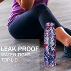 NORMAN JR, Hammered-1 Plain-1 Blue Printed-1, Copper Water Bottle 1 LTR Extra Large-an Ayurvedic Pure Premium Copper Vessel, Lower Your Sugar Intake and Enjoy The Health Benefits - Gift Pack of 3