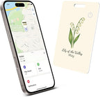 Wallet Tracker Card (iOS Only), Rechargeable Bluetooth Smart Tracking for Apple Find My Compatible Anti Tracker for Men Women Slim Item Locator for Purse Passport Key Luggage Tag (1Pcs/May FLR)