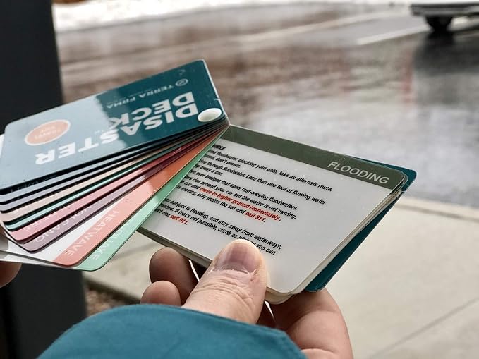 Disaster Deck - Emergency Disaster Survival Cards - Waterproof Pocket Guide for Bug Out Bag Kit
