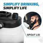 NATURE PIONEOR Insulated Water Bottles with Strap Pouch - 84 oz Stainless Steel Vacuum Bottle with Holder/Carrier/Sleeve - 18/8 Food Grade 84oz Water Jug