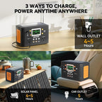 HOWEASY Portable Power Station 260W,178Wh Solar Generator with 65W USB-C, 110V Pure Sine Wave AC Outlet, Backup Lithium Battery for Outdoor Camping Travel Home Emergency