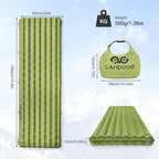 CAMDDOR Ultralight Sleeping Pad, Patchworkable Sleeping Pad for Camping with Warm 6.8 R-Value Insulated Camping Mattress for Hiking, Backpacking, Outdoor with Inflatable Bag