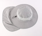 Home Prefer Outdoor UPF50+ Mesh Sun Hat Wide Brim Fishing Hat with Neck Flap Sun Hat for Men Women
