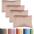 Pillowcases - Ultra Soft Hotel Quality Pillowcase Covers - Comfy, Cozy & Wrinkle Free - Shrinkage and Fade Resistant - Machine Washable Pillow Protectors - (Queen, Mauve, 4 Piece Set)
