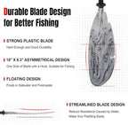 Angler Kayak Paddles Aluminum Paddle with Plastic Blades and Paddle Leash, Floating Adjustable Fishing Kayak Oars, 3 Piece, 230-250cm/90-98 inch