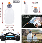 Azarxis Running Water Bottles Flask BPA Free Leakproof Hydration Vest Packs Waist Belt Replacement for Triathlon Marathon Hiking Cycling Climbing Runner