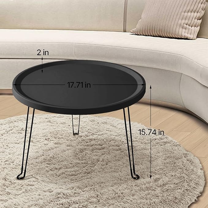 Home or Outdoor Multi-Functional Folding Portable Space-Saving Table (Black)