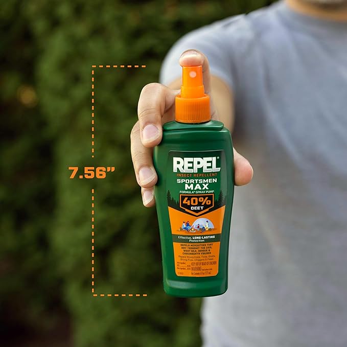 Repel Insect Repellent Sportsmen Max Formula Spray Pump 40% DEET, 6-Ounce, 12-Pack ,Yellow, 72.0 Fl.Oz