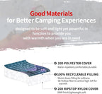 zzlamb Camping Blanket, Outdoor Lightweight Travel Blanket Puffy Portable Down Alternative, Windproof Warm Cloak with Snaps, Cozy Quilt Backpacking Picnic RV Plane Car Hammock Beach Climbing