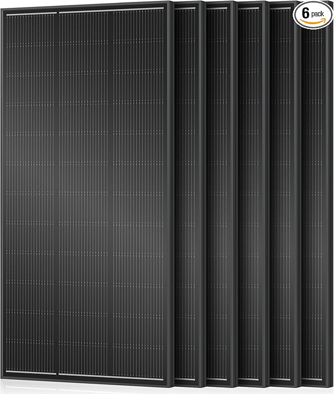 18BB 1200 Watt Solar Panel, 6pcs 200W N-Type Solar Panels, 25% High-Efficiency Monocrystalline Module PV, for 12V/24V Battery, Home, Trailer, Camping, Marine, Boat, Farm, RV and Off-Grid