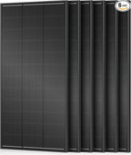 18BB 1200 Watt Solar Panel, 6pcs 200W N-Type Solar Panels, 25% High-Efficiency Monocrystalline Module PV, for 12V/24V Battery, Home, Trailer, Camping, Marine, Boat, Farm, RV and Off-Grid