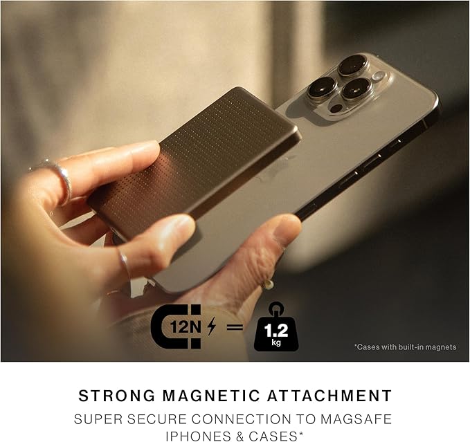 Native Union Active Power Bank | Magnetic - MagSafe Compatible 5000mAh 15W Portable Charger - USB-C Cable Included - Compatible with iPhone Air, 17, 17 Pro Max, 17e, AirPods Pro 3 & More (Sandstone)