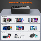 USB C Charger, 50W USB Charging Station for Multiple Devices, 10-Ports Power Hub Strip Smart Plug Charging Dock Charge Block Compatible with iPhone/Google/Tablet and More