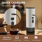 3-in-1 Portable Coffee Maker, 15 Bar Portable Espresso Machine with LED Display and 90ml Sink, Compatible with Ground Coffee & Capsules(Ns&DG) for RV, Hiking, Office, Auto-Heating, USB-C (Orange)