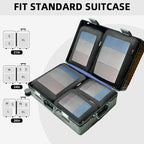 BAGAIL 4 Set/6 Set/8 Set Compression Packing Cubes Travel Accessories Expandable Packing Organizers (Square Mesh, 06-Black)