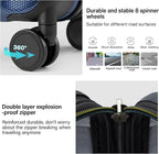 Hanke 20 Inch Expandable Carry on Luggage 22x14x9 Airline Approved Lightweight PC Hard Shell Suitcases with Wheels Travel Luggage Rolling Suitcase Travel Luggage Bag for Weekender(Dark Blue)