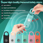 Fauxomor 140dB Personal Safety Alarm for Women, 3 Pack Safe Alarm Protection Keychain with Strobe Light & Low Battery Notice, Security Siren Self Defense for Seniors College Girls, Blue+Green+Pink
