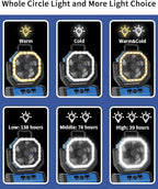 ADUST Camping Fan Battery Operated Powered Fan with LED Lantern Light 20000mAh Rechargeable Portable Oscillating, 360° Rotation Hanging Hook for Tents, Cordless USB Desk Fan(Blue)