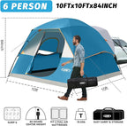UNP SUV Dome Tent for Camping, Outdoor 6 Person Car Camping Tent, Easy Set Up SUV Tailgate Tent with Rainfly 10' x 10' Vehicle Camping Tent