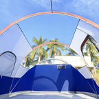 CAMPROS CP Camping Tent 10 Person Family Cabin Tent, 2 Room Water Resistant Waterproof Tent with Top Rainfly, 4 Large Mesh Windows, Double Layer, Easy Set Up, Portable with Carry Bag, 16ft x 9ft x72in