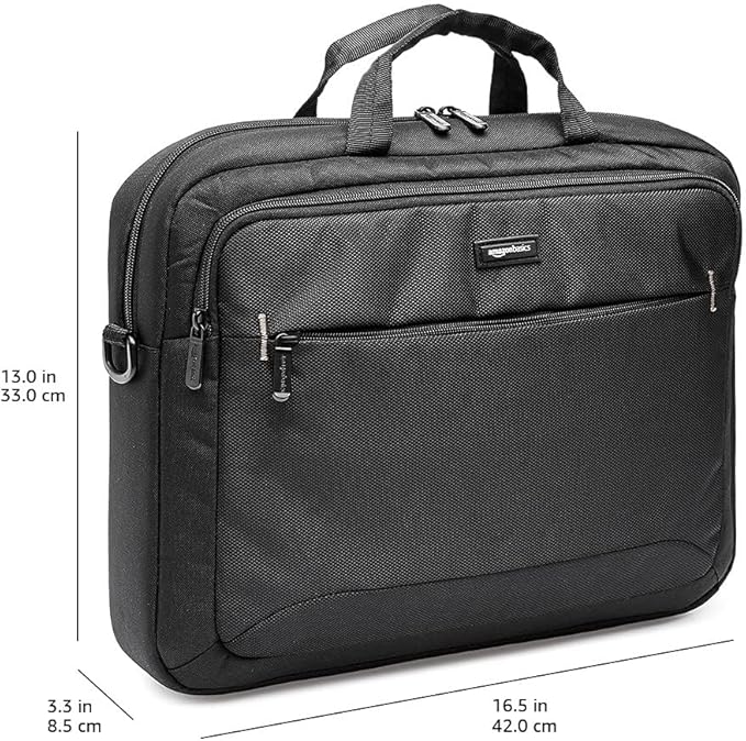 Amazon Basics Laptop Carrying Case Shoulder Strap, 10-pack, 15.6 inch, Black