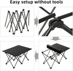 ROCK CLOUD Portable Camping Table Ultralight Aluminum Camp Table Folding Beach Table for Camping Hiking Backpacking Outdoor Picnic, Double Frame
