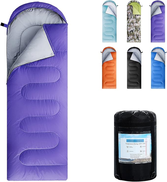 Sleeping Bags for Adults,Kids & Girls-Warm & Cold Weather Lightweight Waterproof Sleeping Bag Backpack with Compact Bag,Great for 3-4 Seasons Hiking,Camping and Outdoor